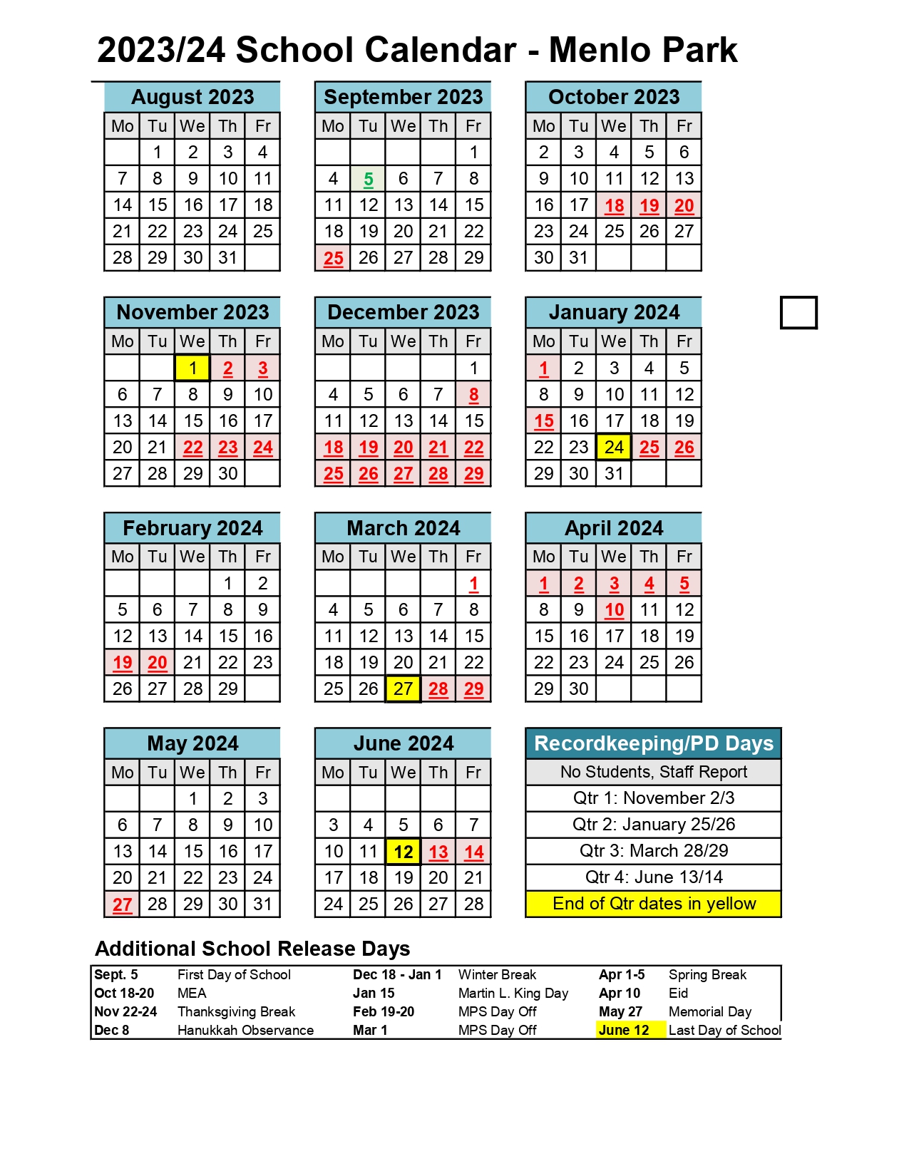 Menlo Park School District Calendar 2024 2025 Cindi Delores